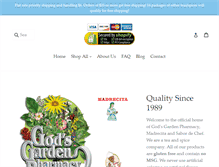 Tablet Screenshot of godsgardenpharmacy.com